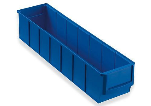 DENIOS Regalkasten classic-line A2-S, PP, 91 x 400 x 81 mm, blau, VE: 16 Stück, 265155