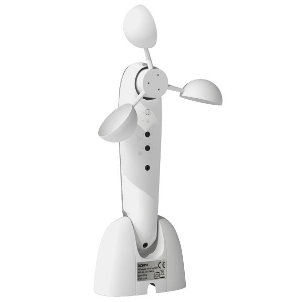 Outsunny Sonnensensor Elektrischer Windsensor Wetterstation Außensensor Windwächter 22 x 11 x 9 cm Weiß, 840-285V90WT