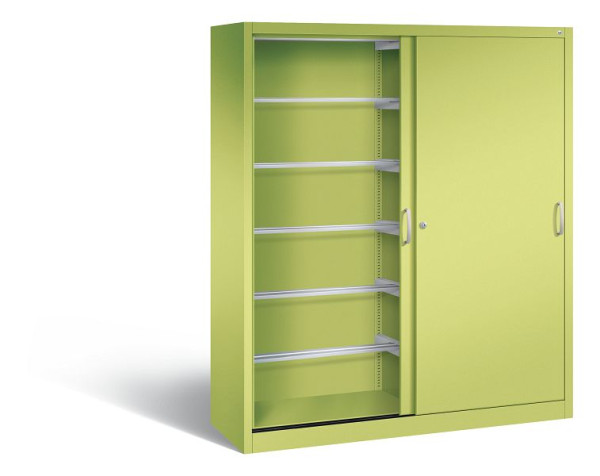 C+P Schiebetürenschrank Acurado, H1950xB1600xT500mm, Farbe: Viridingrün / Viridingrün, Bügelgriff, 2150-60 S10026