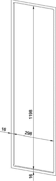 Wagner EWAR Abdeckrahmen für Gerätemaß 298x1198, matt geschliffen, 768653