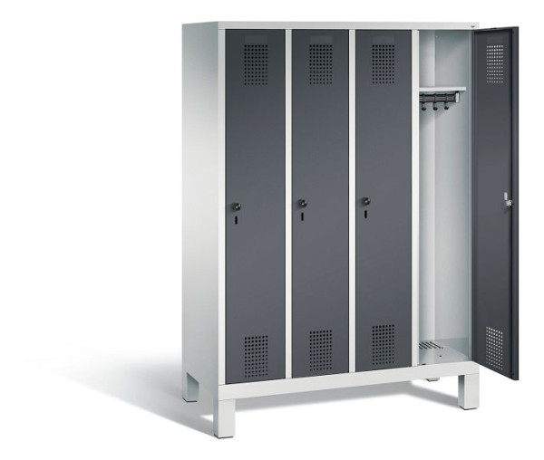 C+P Spind Evolo, H1650xB1190xT500mm, Farbe: Lichtgrau / Schwarzgrau, 480106-40 S10028