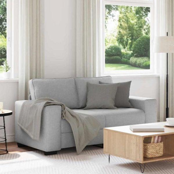 vidaXL 2-Sitzer-Sofa Wolkengrau 120 cm Abmessung Stoff, 4105164