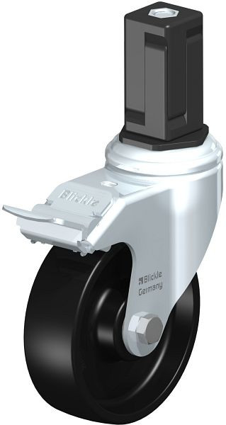 Blickle LKRA-POA 100K-11-FI-EV15 Apparate-Lenkrolle mit Expander & Feststeller, Polyamid, Schwarz, 849024