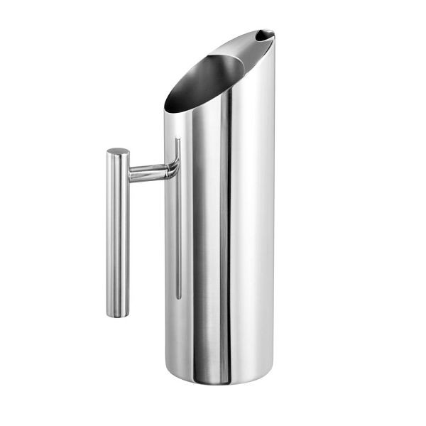 APS Wasserkanne/Pitcher Ø 9 cm, H: 27,5 cm, 1,2 Liter, 18/8 Edelstahl, silber, 10695