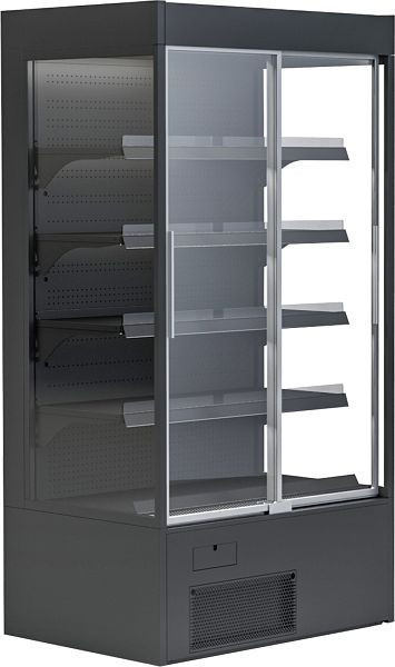 KBS Wandkühlregal Variant 132 Black Line mit Glasschiebetüren, 581138