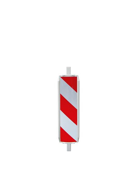 Schake Kunststoffbake Typ 60W, Stutzen oben und unten 60 x 60 mm, Folie Typ 1, pfeilförmig, rot/weiß, doppelseitig rechts-/ linksweisend, 36055WP