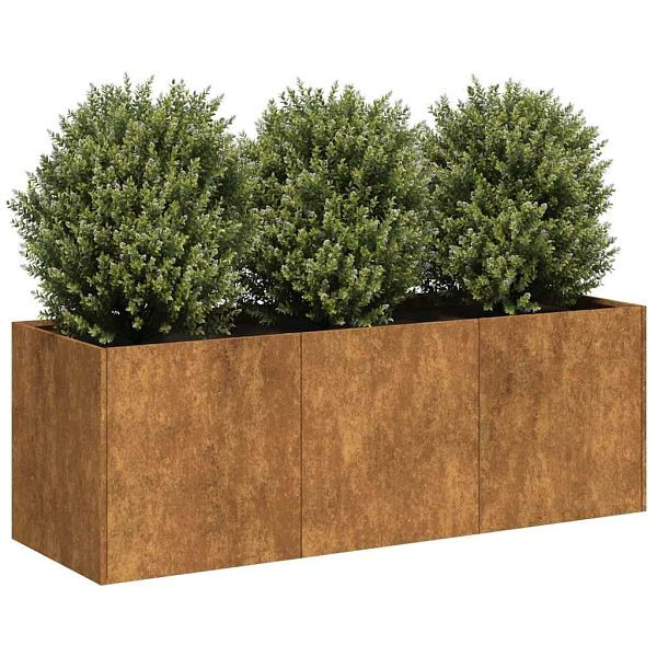 vidaXL Pflanzkübel Rostig 120x40x40 cm Wetterfester Stahl, 860681