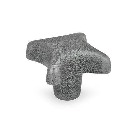 Ganter Kreuzgriffe, Rohteil, Gusseisen/ Aluminium, ohne Bohrung (DIN 6335-GG-80-A), VE: 25 Stück, 6335-GG-80-A