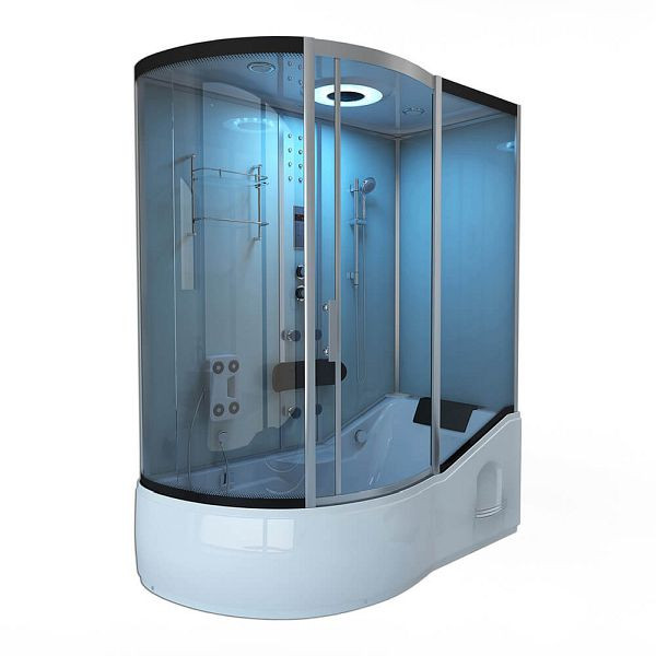 HOME DELUXE Duschkabine ALLIN 2IN1 - Weiß Links, 1058, 4260255471543