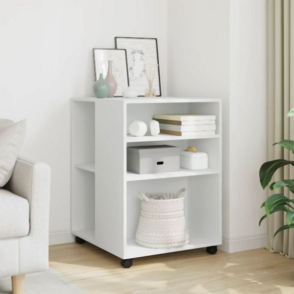 vidaXL Beistelltisch mit Rollen Weiß 55x60x78 cm Holzwerkstoff, 853155