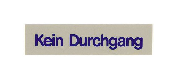 Contacto Wortschild KEIN DURCHGANG, 7673/008