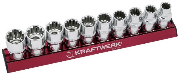 Kraftwerk MagAlu COMBI-Stecknuss-Satz 1/2" 10-teilig, 330990