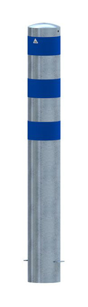 Schake Rammschutzpoller Ø 193 mm, mit 3 blau reflektierenden Streifen, 4L191SBL
