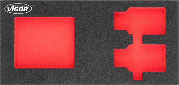 VIGOR 2-Komponenten Weichschaum-Einlagen, Einlagenmaß / Schubladengröße: S (188 x 393 x 35 mm), Verwendung: V4908, V4908-L