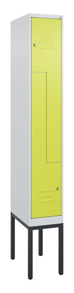 C+P Z-Spind Classic PLUS, Gestell, 2 Abteile, 2120x300x500mm, 7035/0024, Zylinderschlösser, 0800337-102 S10025