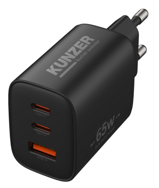 Kunzer USB-Steckernetzteil 230V, 50-60Hz, 65W, 1.5A mit 3 Ausgängen, 7USBL230-3