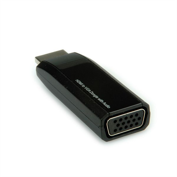 ROLINE HDMI-VGA Adapter, HDMI ST / VGA BU, Audio, 12.03.3117
