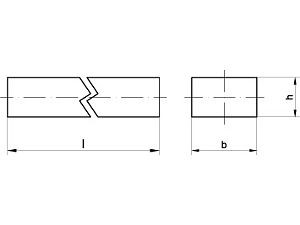Keilstahl DIN 6880 Stahl (C45+C) 36 x 20 x 1000 VE=S