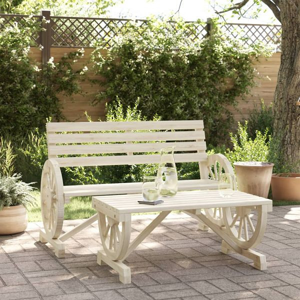 vidaXL 2-teilig Garten-Lounge-Set Massivholz Tanne, 365105