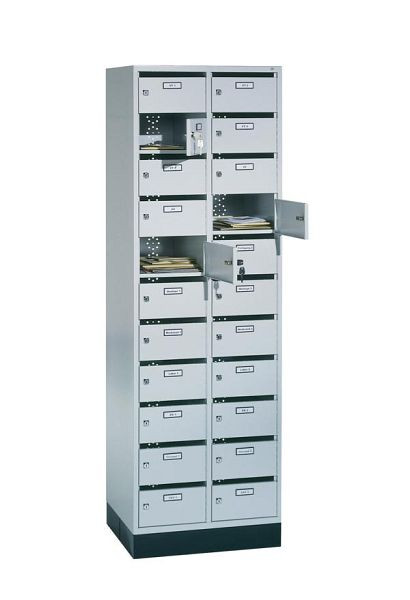C+P Verteilerschrank Intro mit 22 Fächern, H1950xB620xT500mm, Korpus/Front Lichtgrau, 8170-211 S10007