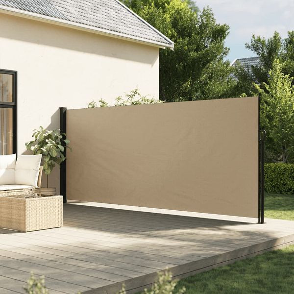 vidaXL Seitenmarkise Ausziehbar Beige 170x300 cm, 4004330