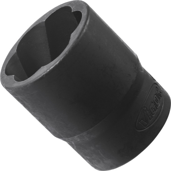 VIGOR Spiralnutenausdreher-Einsatz, Vierkant hohl 12,5 mm (1/2 Zoll), Außen Schraubenausdreher Profil, 21 mm, VE: 5 Stück, V3742