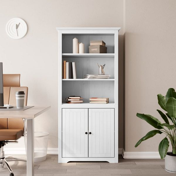 vidaXL Bücherregal BODO Weiß 82x40x173 cm Massivholz Kiefer, 355056