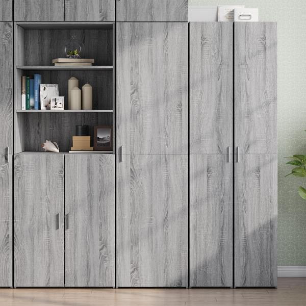 vidaXL Highboard Grau Sonoma 50x42,5x185 cm Holzwerkstoff, 3281418
