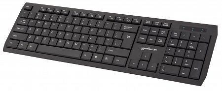 MANHATTAN Multimedia-Tastatur, USB, schwarz, 178723