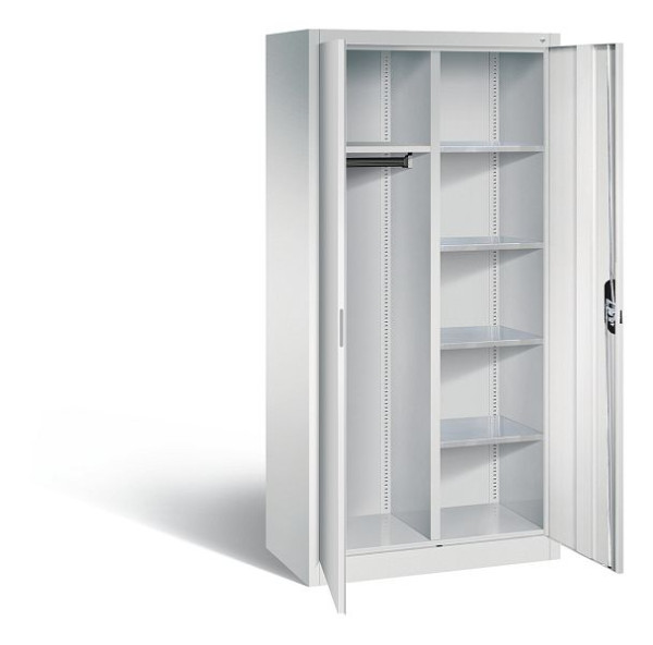 C+P Akten-/Garderobenschrank Acurado, H1950xB930xT500mm, Farbe: Lichtgrau, Muldengriff, 8921-312 S10251