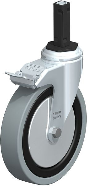Blickle LKRA-VPA 150K-11-FI-FA-EV12 Apparate-Lenkrolle mit Expander & Feststeller, Vollgummi, Grau, 848459