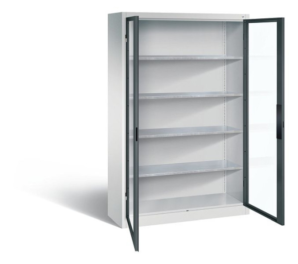 C+P Werkzeugschrank Acurado, H1950xB1200xT400mm, Farbe: Lichtgrau / Anthrazitgrau, Muldengriff, 8930-055 S10104