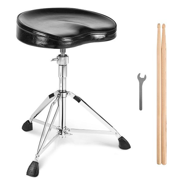 VEVOR Drumhocker, 540-670 mm höhenverstellbar, gepolstert mit Anti-Rutsch-Füßen, 5A Drumsticks, 227 kg maximale Gewichtskapazität, GDLSSWKBRTGXT91CDV0
