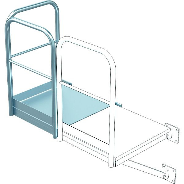 ZARGES Grundpodest 940x1000mm Stahl verzinkt, 43275, 4003866432752