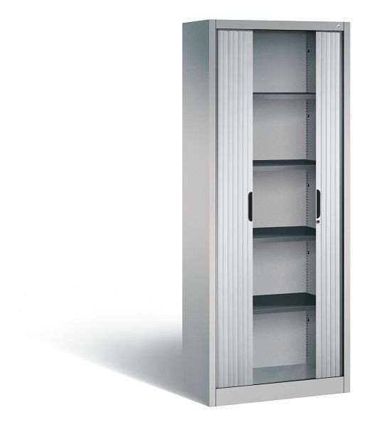 C+P Rollladenschrank Omnispace, H1980xB800xT420mm, Farbe: Weißaluminium, Griffmulde, 5 OH, 3201-00 S10161