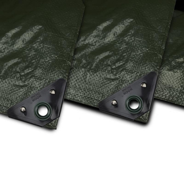 NOOR Abdeckplane Profi 140g/m² Gewebeplane, Größe etwa 12 x 15m Farbe: grün, 0421215PXXGR
