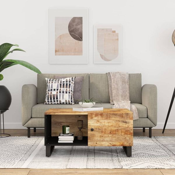 vidaXL Couchtisch 80x50x40 cm Massivholz Mango & Holzwerkstoff, 350632
