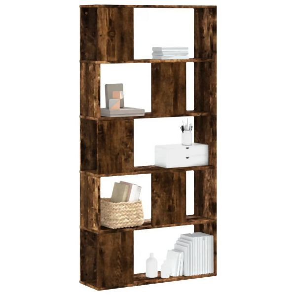 vidaXL Bücherregal 5 Böden Räuchereiche 80,5x23,5x162,5 Holzwerkstoff, 852775