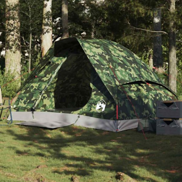 vidaXL Kuppel-Campingzelt 2 Personen Tarnmuster Wasserdicht, 4009641
