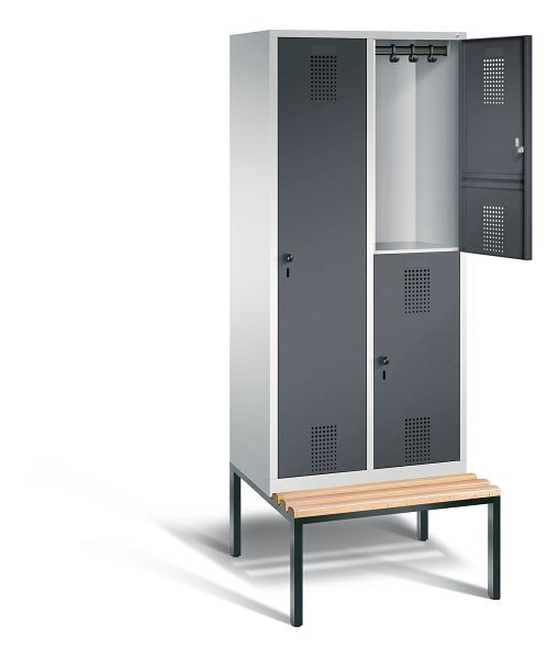 C+P Kombi-Spind Evolo, H2090xB810xT815mm, Farbe: Lichtgrau / Schwarzgrau, 48650-22 S10021