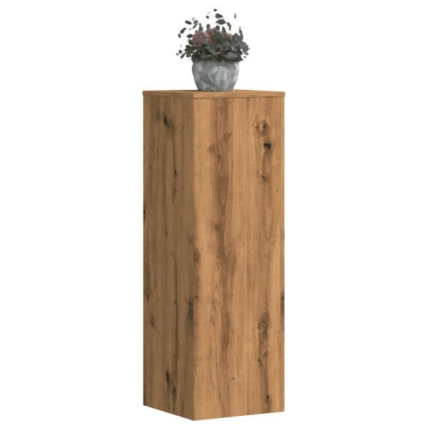 vidaXL Pflanzenständer 2 Stück Artisan-Eiche 33x33x100 cm Holzwerkstoff, 3307890