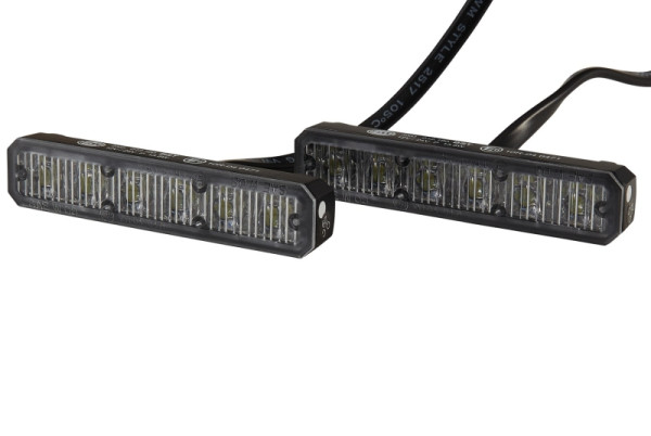 HELLA LED-Blitz-Kennleuchte, BST, 12/24V, weiß, Anbau/Schraubanschluss, Kabel: 860mm, Stecker: offene Kabelenden, Set, 2XD 012 160-881