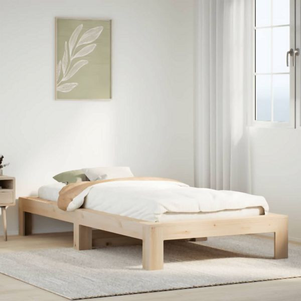 vidaXL Massivholzbett ohne Matratze 75x190 cm Kiefernholz, 855340