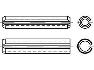 Spannstifte (-hülsen) ISO 13337 Federstahl 16 x 45 VE=S (50 Stück)