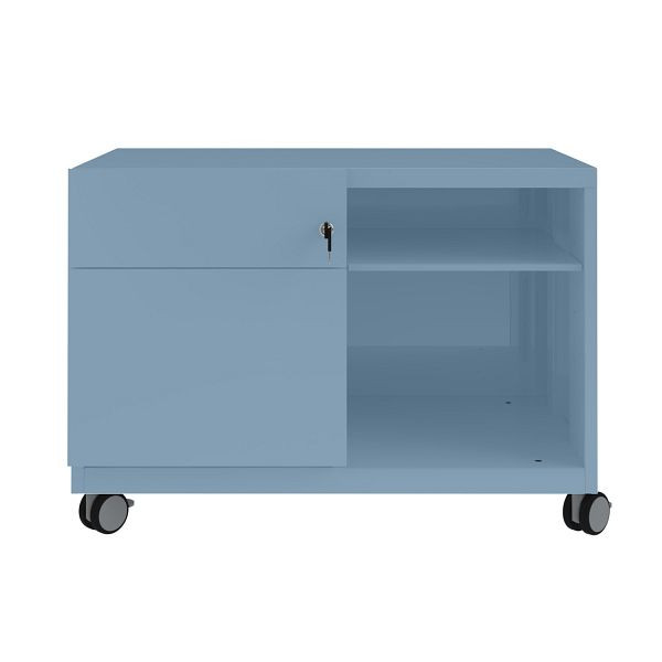 Bisley Caddy Note™, Schubladen und Ziehgriff links, 605 blau, CADM08LH605