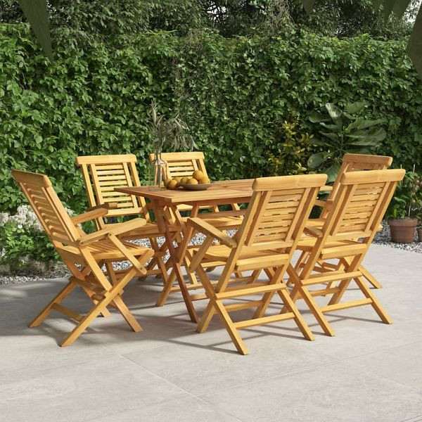 vidaXL Gartenstühle 6 Stück Klappbar 56x63x90 cm Massivholz Teak, 3155050