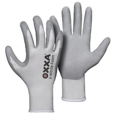 OXXA Handschuh X-Nitrile-Foam 51-280, grau/weiß, VE: 12 Paar, Größe: 10, 15128010