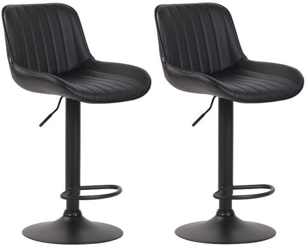 CLP Barhocker Lentini Kunstleder schwarz, schwarz, VE: 2 Stück, 320506