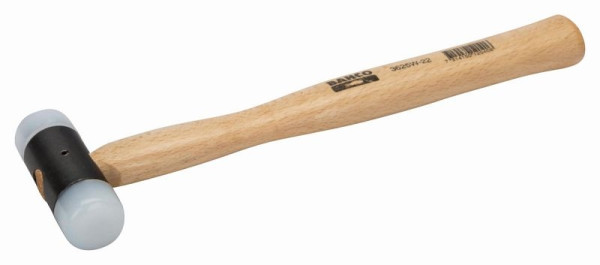 Bahco Gummihammer, Nylonkopf, 1.050 g, 360 mm, Kopf 44x120 mm, 3625W-44