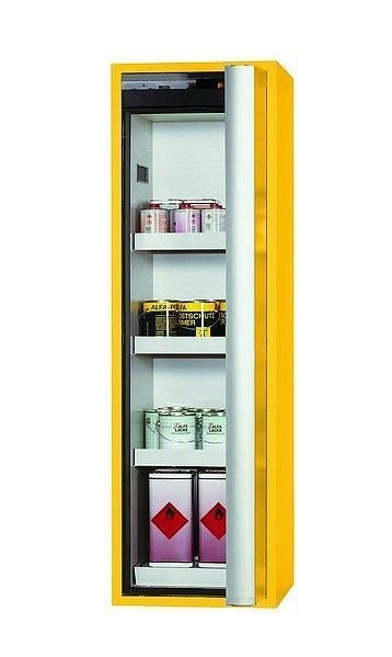 asecos Sicherheitsschrank S-PHOENIX Vol.2-90, S90.196.060.FDACR in sicherheitsgelb RAL 1004 mit 3x Wannenboden Standard (Stahlblech), 30236-002-33449
